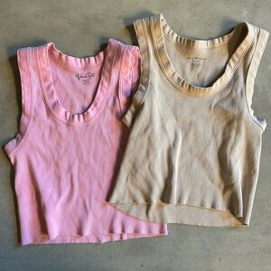 Pink and tan tank bundle